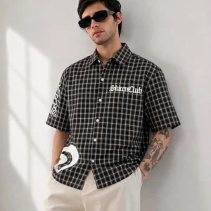 SAMAVARTDESIGNS Men Boxy Fit Checkered Spread Collar Casual Shirt